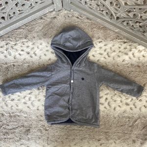 Noppies navy reversible jacket baby boy size 2-4 months preppy stripes coastal